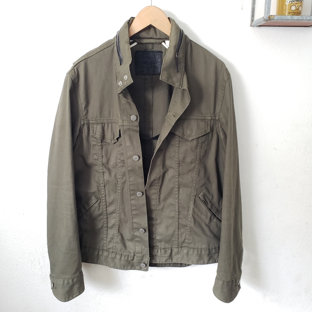 Levi's Commuter Trucker Jacket Dark Green Size L
